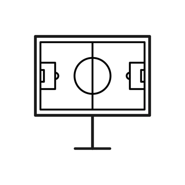 足球体育场的图标被白色背景隔开了 监视器符号现代 图标网站设计 移动应用 病媒图解 — 图库矢量图片
