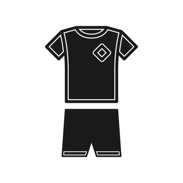 Icône Jersey Isolé Sur Fond Blanc Vêtements Sport Symbole Moderne — Image vectorielle