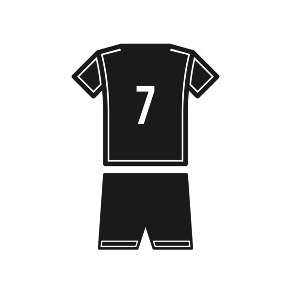 Número Camiseta Fútbol Icono Aislado Sobre Fondo Blanco Ropa Deportiva — Vector de stock