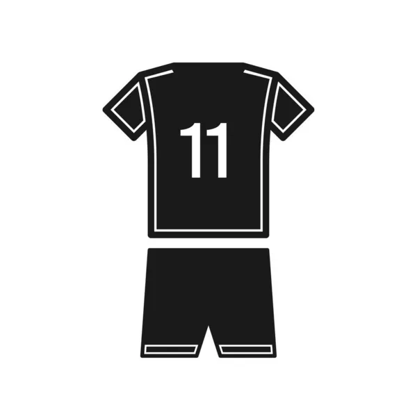 Ikona Piłki Nożnej Numer Odizolowana Białym Tle Odzież Sportowa Symbol — Wektor stockowy