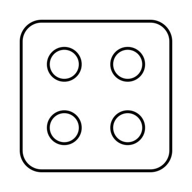 Dice simgesi beyaz arkaplanda izole edildi. Kumar sembolü modern, basit, vektör, web sitesi tasarımı için simge, mobil uygulama, ui. Vektör İllüstrasyonu