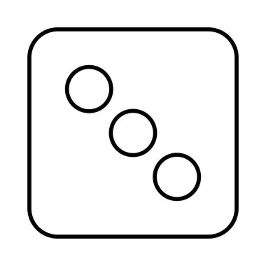 Dice simgesi beyaz arkaplanda izole edildi. Kumar sembolü modern, basit, vektör, web sitesi tasarımı için simge, mobil uygulama, ui. Vektör İllüstrasyonu