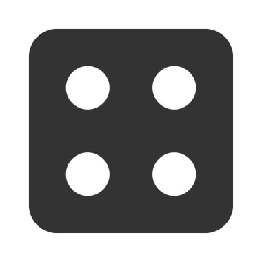 Dice simgesi beyaz arkaplanda izole edildi. Kumar sembolü modern, basit, vektör, web sitesi tasarımı için simge, mobil uygulama, ui. Vektör İllüstrasyonu
