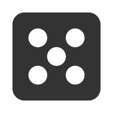 Dice simgesi beyaz arkaplanda izole edildi. Kumar sembolü modern, basit, vektör, web sitesi tasarımı için simge, mobil uygulama, ui. Vektör İllüstrasyonu