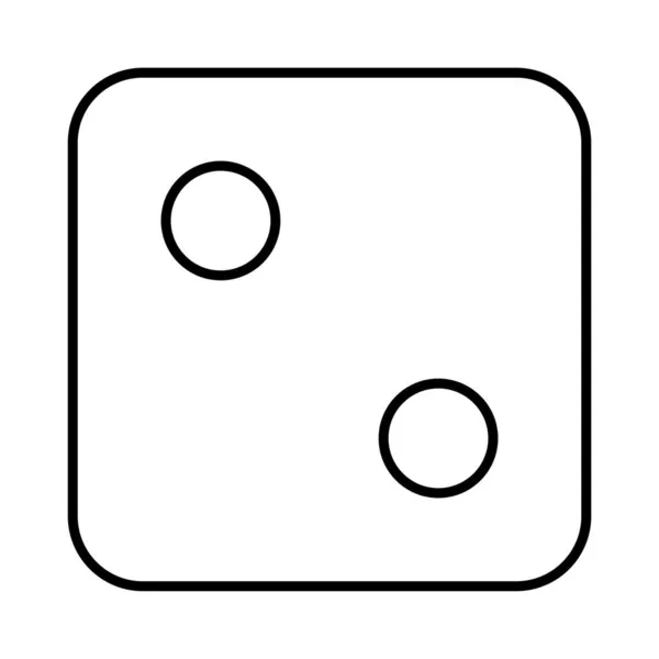 Ikona Kostky Izolovaná Bílém Pozadí Hazardní Symbol Moderní Jednoduchý Vektor — Stockový vektor