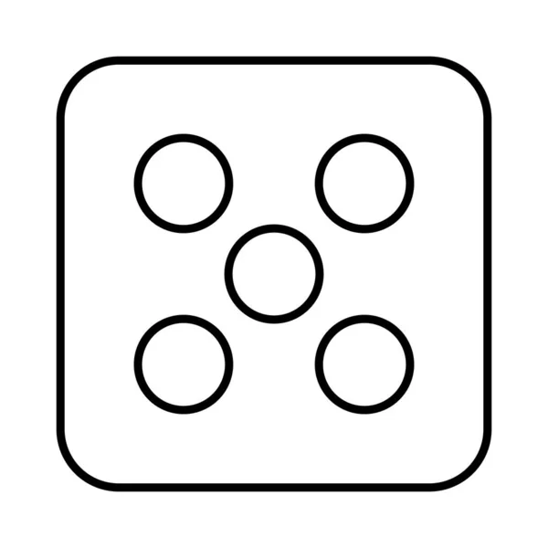 Ikona Kostky Izolovaná Bílém Pozadí Hazardní Symbol Moderní Jednoduchý Vektor — Stockový vektor