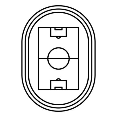 Beyaz arka planda izole edilmiş stadyum ikonu. Spor sembolü, modern, basit, vektör, web sitesi tasarımı için simge, mobil uygulama, ui. Vektör İllüstrasyonu