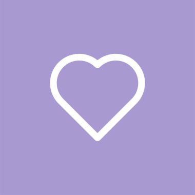 Heart icon isolated on purple background. Love symbol modern, simple, vector, icon for website design, mobile app, ui. Vector Illustration