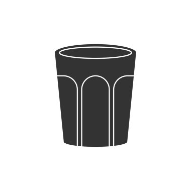 Beyaz arkaplanda cam simge izole edildi. Kupa sembolü modern, basit, vektör, web sitesi tasarımı için simge, mobil uygulama, ui. Vektör İllüstrasyonu