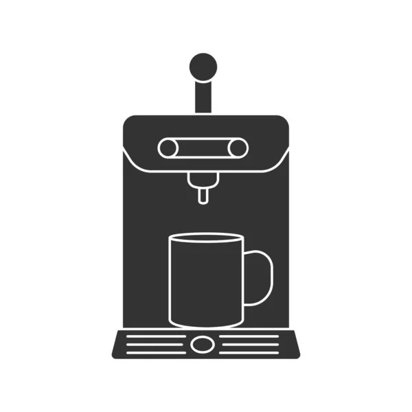 Brewing Coffee Machine Icon Isolated White Background Coffeemaker Symbol Modern — Stock Vector