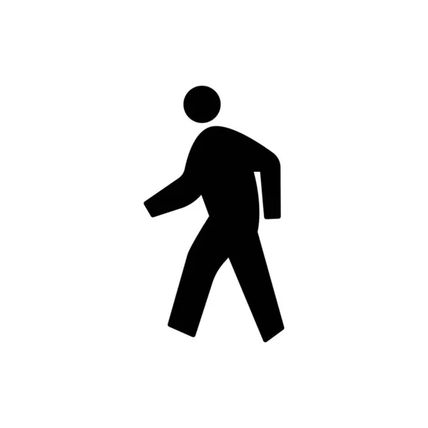 Пешеходная Икона Белом Фоне Символ Трафика Современный Простой Векторный Значок — стоковый вектор