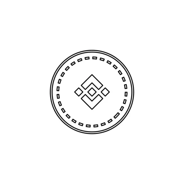 Icône Pièces Monnaie Binance Isolé Sur Fond Blanc Symbole Crypto — Image vectorielle
