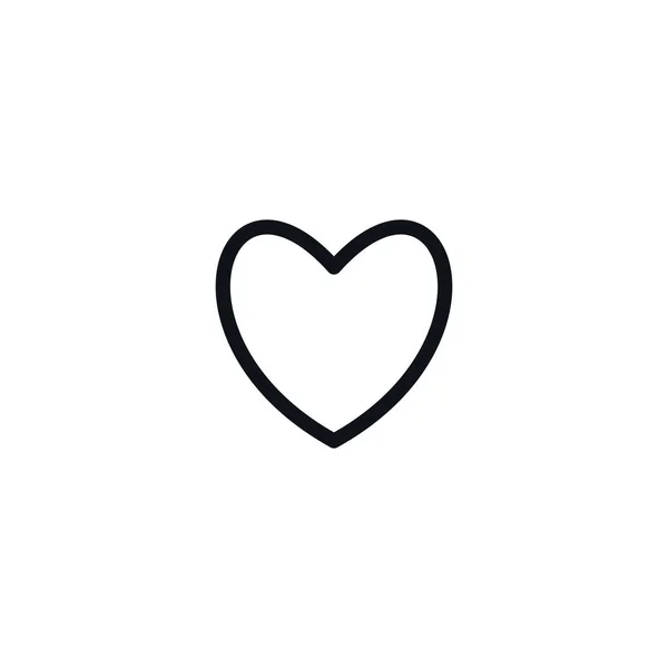 Icono Del Corazón Aislado Sobre Fondo Blanco Como Símbolo Moderno — Vector de stock