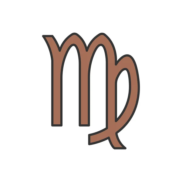Virgo Sign Icon Isolated White Background Zodiac Symbol Modern Simple — стоковий вектор