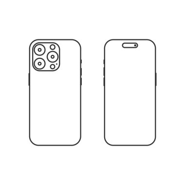Beyaz arkaplanda akıllı telefon simgesi izole edildi. Gadget sembolü modern, basit, vektör, web sitesi tasarımı için simge, mobil uygulama, ui. Vektör İllüstrasyonu