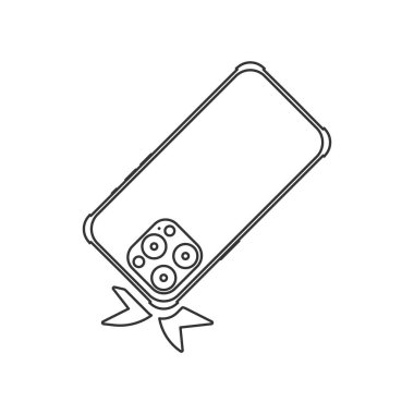 Bırakılan telefon simgesi beyaz arkaplanda izole edildi. Gadget sembolü modern, basit, vektör, web sitesi tasarımı için simge, mobil uygulama, ui. Vektör İllüstrasyonu