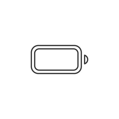 Batarya simgesi beyaz arkaplanda izole edildi. Web sitesi tasarımı için modern, basit, vektör, simge yükleme, mobil uygulama, ui. Vektör İllüstrasyonu