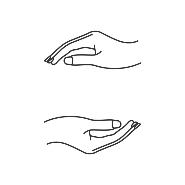 Εικονίδιο Χεριών Που Απομονώνεται Λευκό Φόντο Gesture Σύμβολο Σύγχρονο Απλό — Διανυσματικό Αρχείο