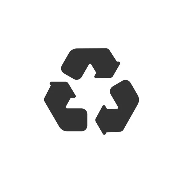 Recycle Symbol Isoliert Auf Weißem Hintergrund Ökologie Symbol Modern Einfach — Stockvektor