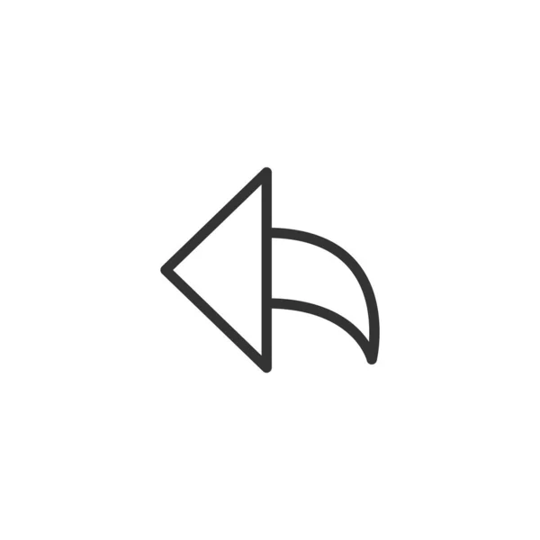 Reward Arrow Icon Isolated White Background Символ Стрелки Влево Современный — стоковый вектор