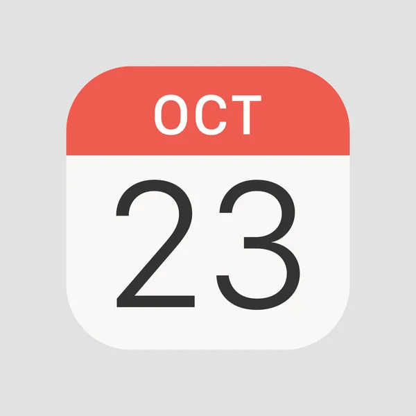 Octubre Icono Aislado Fondo Fecha Símbolo Moderno Simple Vector Icono — Vector de stock