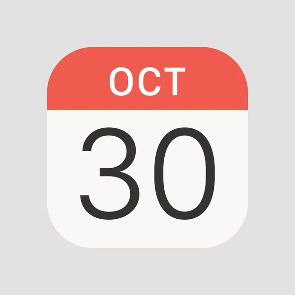 Οκτωβρίου Εικονίδιο Απομονώνονται Στο Παρασκήνιο Ημερομηνία Σύμβολο Σύγχρονο Απλό Διάνυσμα — Διανυσματικό Αρχείο