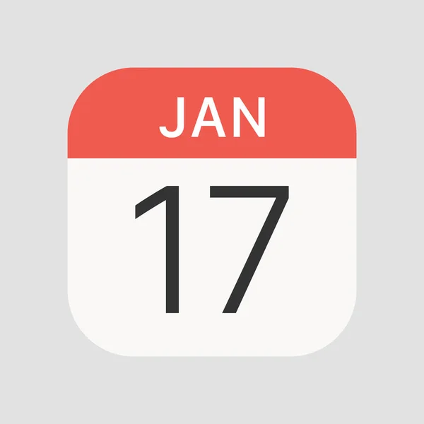 Icono Enero Aislado Fondo Símbolo Calendario Moderno Simple Vector Icono — Vector de stock