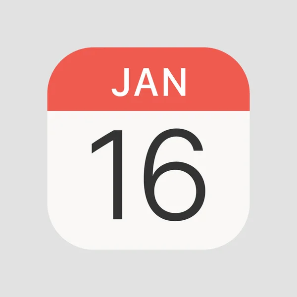 Icono Enero Aislado Fondo Símbolo Calendario Moderno Simple Vector Icono — Vector de stock