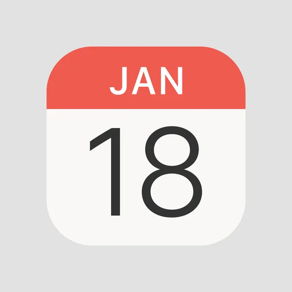 Icono Enero Aislado Fondo Símbolo Calendario Moderno Simple Vector Icono — Vector de stock