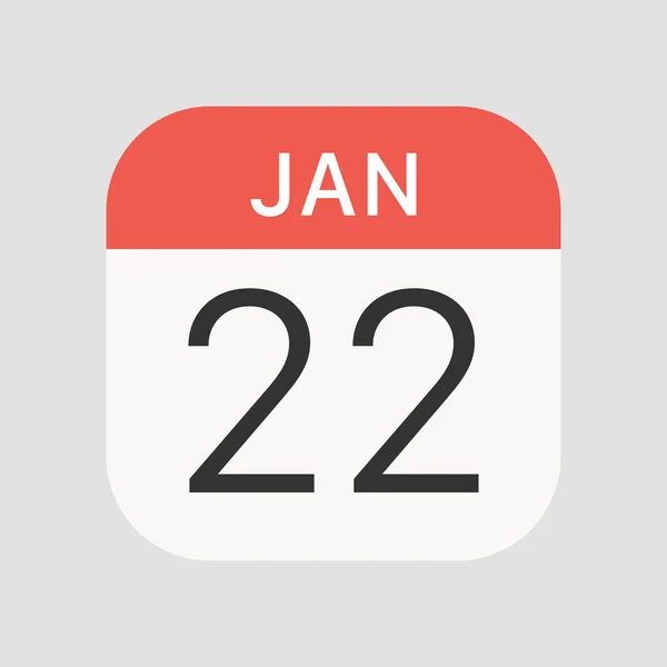 Januari Icoon Geïsoleerd Achtergrond Kalender Symbool Modern Eenvoudig Vector Pictogram — Stockvector