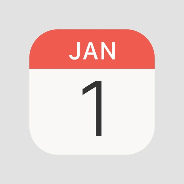 Januari Pictogram Geïsoleerd Achtergrond Kalender Symbool Modern Eenvoudig Vector Pictogram — Stockvector