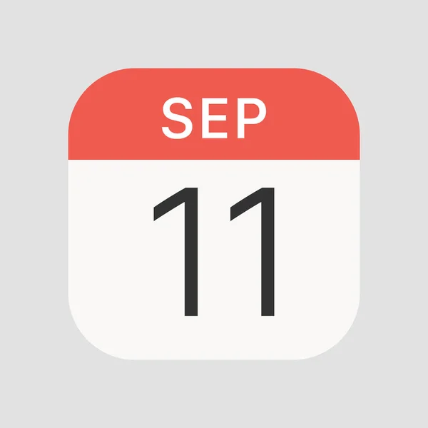 September Ikon Isolerad Bakgrunden Kalender Symbol Modern Enkel Vektor Ikon — Stock vektor