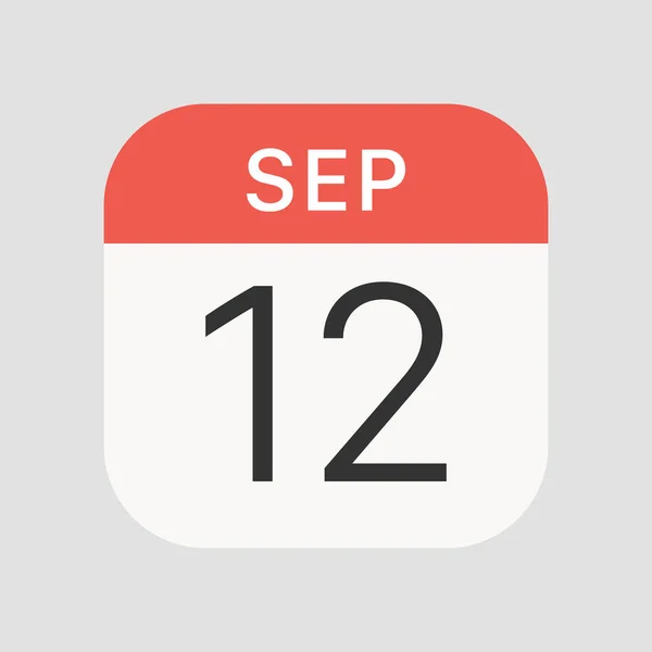 Ícone Setembro Isolado Fundo Calendário Símbolo Moderno Simples Vetor Ícone —  Vetores de Stock