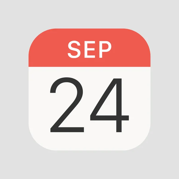 September Icon Isolated Background Calendar Symbol Modern Simple Vector Icon — Stock Vector