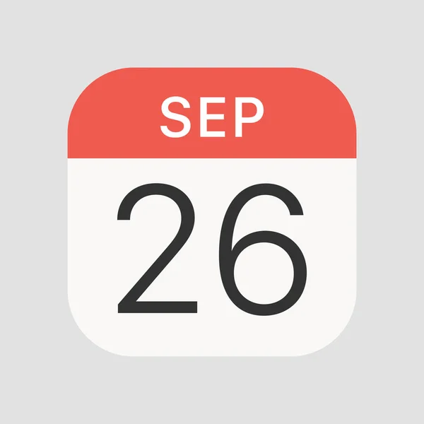 Septiembre Icono Aislado Fondo Símbolo Calendario Moderno Simple Vector Icono — Archivo Imágenes Vectoriales