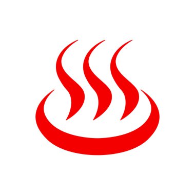 Sıcak kaynak emoji simgesi beyaz arkaplanda izole edildi. Buhar sembolü modern, basit, vektör, web sitesi tasarımı için simge, mobil uygulama, ui. Vektör İllüstrasyonu