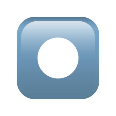 Kayıt düğmesi emoji simgesi beyaz arkaplanda izole edildi. Web sitesi tasarımı için modern, basit, vektör, simge, mobil uygulama, ui. Vektör İllüstrasyonu