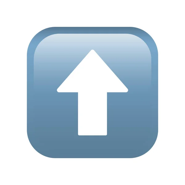 Ikona Emoji Przycisku Strzałki Górę Odizolowana Białym Tle Symbol Multimedialny — Wektor stockowy