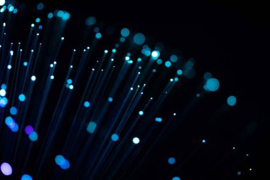 Parlayan Işık Noktaları İnternet Fütürist Teknoloji Soyut Duvar Kağıdı