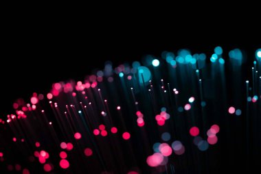 Parlayan Işık Noktaları İnternet Fütürist Teknoloji Soyut Duvar Kağıdı