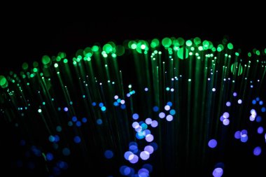 Parlayan Işık Noktaları İnternet Fütürist Teknoloji Soyut Duvar Kağıdı