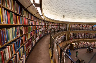 İsveç Stockholm 'deki Yuvarlak Kütüphane.