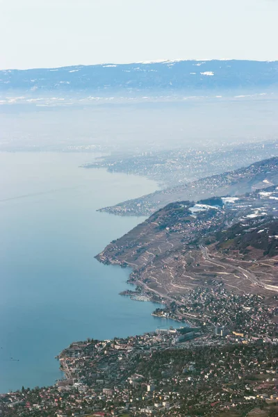 Vista Desde Rochers Naye Cerca Montreux Suiza Senderismo Los Alpes — Foto de Stock