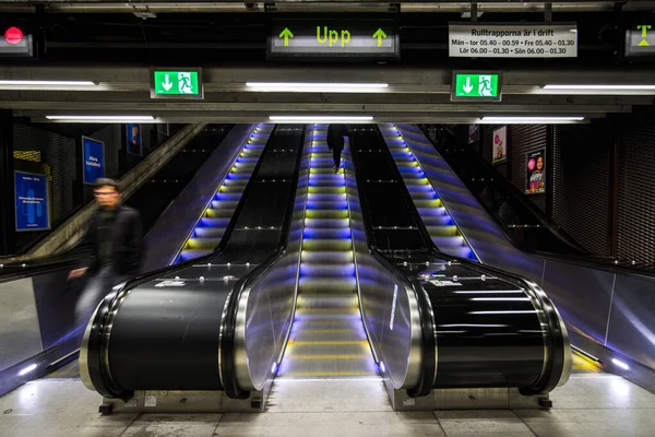 Stad Stockholm Zweden Metrostation Met Art Decoratie — Stockfoto