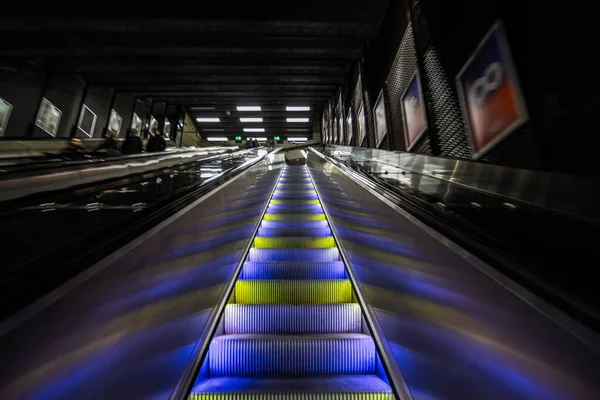 Stad Stockholm Zweden Metrostation Met Art Decoratie — Stockfoto