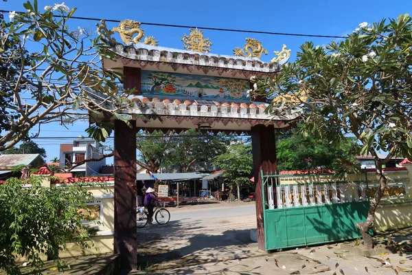 Hoi Vietnam Kasım 2021 Chua Nhon Tapınağının Giriş Kapısı Hoi — Stok fotoğraf