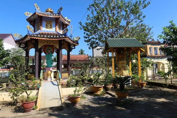 Hoi Wietnam Listopada 2021 Ogrody Rzeźby Świątyni Chua Nhon Hoi — Zdjęcie stockowe