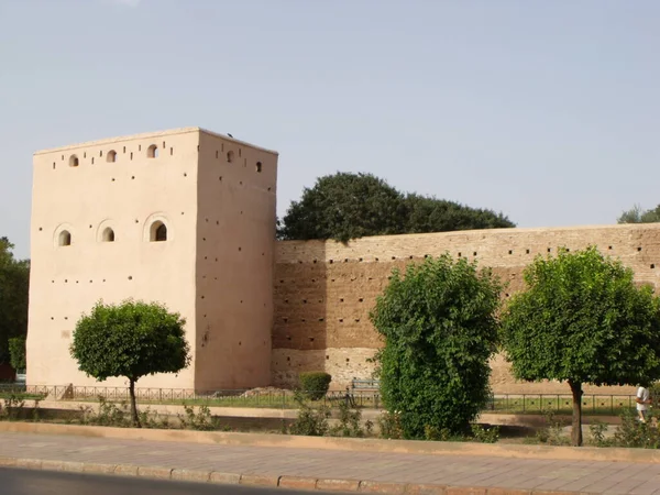 马拉喀什 摩洛哥 2012年8月16日 马拉喀什城墙的一部分 摩洛哥 — 图库照片
