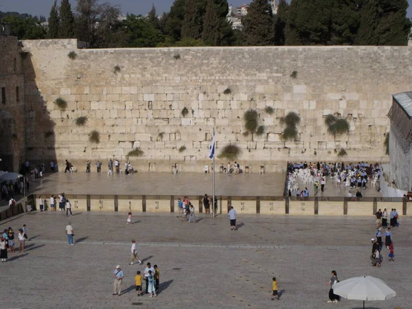 2010年 平成22年 8月19日イスラエル エルサレム市の嘆きの壁一般図 — ストック写真