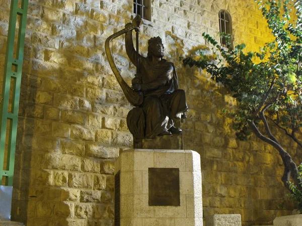 Jerusalém Israel Agosto 2010 Escultura Rei Davi Cidade Velha Jerusalém — Fotografia de Stock